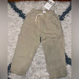 Zara linen/Lyocell blend Beige toddler boys size 3-4